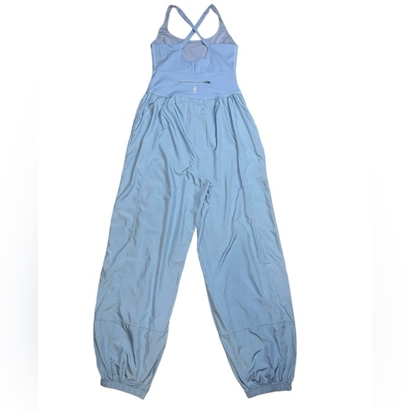 {NWOT Free People FP Movement Righteous Onesie Full Length Jumpsuit Blue M} - Picture 5 of 8